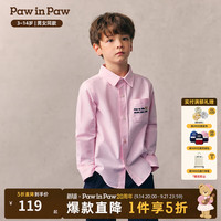 Paw in Paw PawinPaw卡通小熊童装26年春夏新款男女童纯色翻领衬衫宽松经典 Pink粉色/25 160