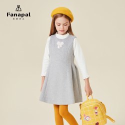 法纳贝儿女童连衣裙2026秋冬新款儿童马甲背心裙小女孩洋气公主裙