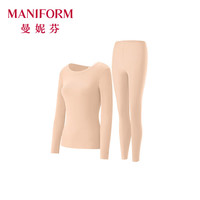 曼妮芬 [舒暖]山茶花油女士秋冬季贴身秋衣秋裤打底衫无痕保暖内衣套装