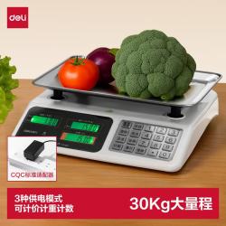 得力 称重电子秤商用台秤计价秤克秤30kg电子称计数蔬菜超市场卖菜秤 1台 TE901