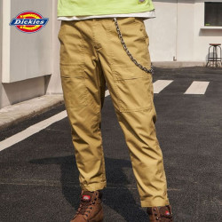 Dickies 卫裤美式高街直筒工装裤多口袋潮流百搭休闲长裤男 卡其色   30