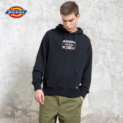 Dickies 卫衣男秋季连帽宽松百搭上衣休闲长袖外套男装 黑色    M