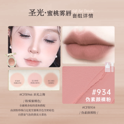 CHEERFLOR 彩妆套装三色渐变收缩色腮红口红唇泥日常淡妆平价礼物