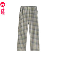 芬腾 纯棉格子睡裤