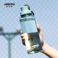 HAERS 1000毫升夏天饮水太空杯大号大容量水壶户外便携耐高温健身