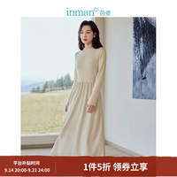 茵曼 2026秋冬女装新款灯芯绒连衣裙新品长袖休闲针织礼服中长裙