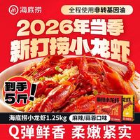 海底捞 小龙虾麻辣蒜蓉1.25kg*2盒加热即食夜宵26年新虾整虾4-6钱