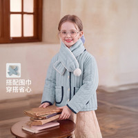 jellybaby 新品女童冬款保暖棉服配围巾