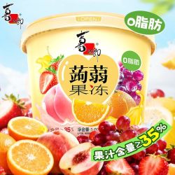 喜之郎 蒟蒻果冻35%果汁含量1.02kg桶装多口味分享装儿童休闲零食