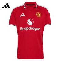 adidas 26/27赛季曼联主场运动套头短袖足球衣球迷版男款