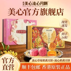 美心 香港美心流心奶黄月饼礼盒360g草莓奶黄月饼270g高端中秋月饼礼品