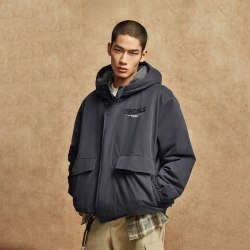 杰克琼斯 户外三防加绒加厚棉服合集 170/92A/S  E44黑砂色