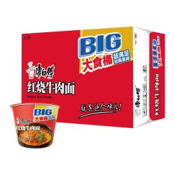 康师傅 师傅 大食桶红烧牛肉面 112g×12桶