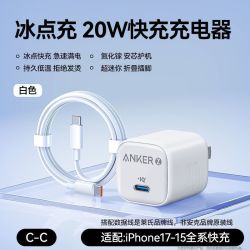 Anker 冰点快充 20W氮化镓充电器+1米快充线