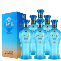 洋河 海之蓝风尚版绵柔型52度480ml*6瓶整箱