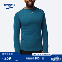 BROOKS 男女套头上衣皮肤衣跑步运动衣服卫衣长袖T恤吸湿健身 男款 黯蓝 XL