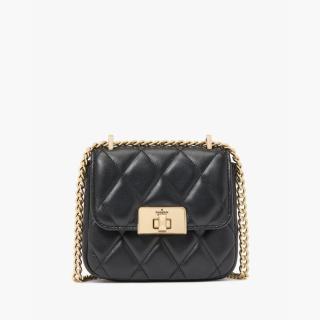 Kate Spade 初秋特卖节品牌自营CAREY小号菱格绗缝牛皮旋锁单肩包链条包