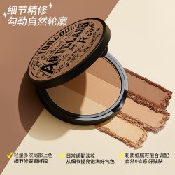 too cool for school 涂酷三色修容盘 阴影高光侧影一体盘+修容刷 9.5g/礼盒装