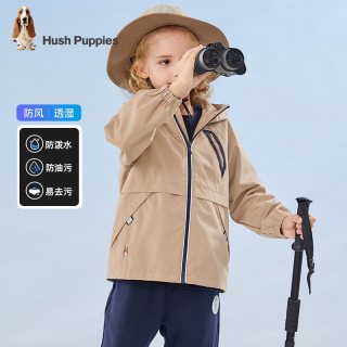 暇步士 童装儿童三防风衣春秋新款大童时尚户外服男童宽松百搭外套