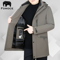 法曼斯 FARMANS 法曼斯 男士中长款羽绒服 派克服 可脱卸内胆加厚外套