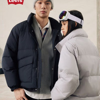 Levi's 情侣同款美式复古休闲宽松百搭通勤简约立领羽绒服