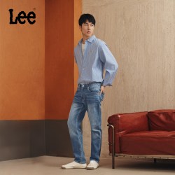 Lee 标准中腰直脚中浅蓝百搭五袋裤款男牛仔裤潮LLMB1007263QJ-571