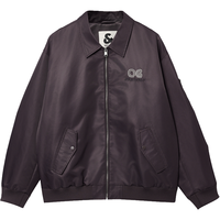 JACK&JONES 飞行员夹克 刺绣宽松 乌梅紫 L 男士外套