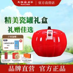 天福茗茶 武夷红茶瓷罐礼盒250g 高山小叶种正山红茶特级茶叶节日长辈送礼 1罐礼盒装