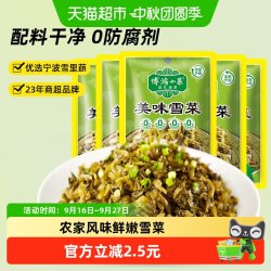博鸿小菜 美味雪菜下饭菜128g*5袋 宁波雪里蕻 咸菜 开味无防腐剂