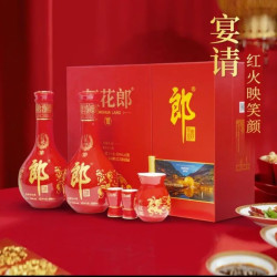 郎酒 红花郎10 酱香型白酒 53度 500mL*2瓶*2盒 礼盒装 中秋礼品