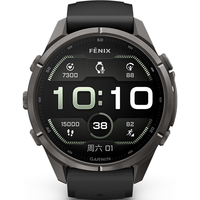 佳明 Fenix9 Pro 43mm钛合金 AMOLED屏 黑 蓝牙版 智能手表