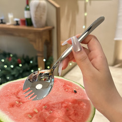时光弧 老板娘夏天吃西瓜勺专用勺！ 不锈钢网红挖西瓜加宽手柄勺子