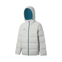 李宁 冬季运动棉服拼接运动服连帽短款修身轻薄保暖锁温休闲外套女