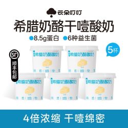 云朵叮叮 干噎酸奶100g*5盒装低温奶酪酸奶便携营养小杯装