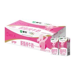 蒙牛 3.2g蛋白质 脱脂纯牛奶250ml*24盒