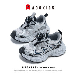 ABCKIDS ABC KIDS儿童运动鞋秋季童鞋男童女童透气网面老爹鞋3514灰/黑蓝30