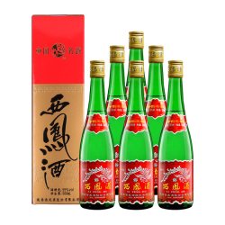 西凤酒 老绿瓶 省外版 2014年 55%vol 凤香型白酒 500ml*6瓶 整箱装