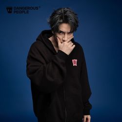 Dangerous People Dangerouspeople薛之谦dsp秋冬宽松廓形百搭抓绒开衫连帽卫衣外套