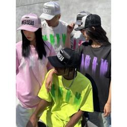 MEDM 幻影logo五分袖体恤衫男女同款休闲潮牌美式嘻哈夏季短袖T恤