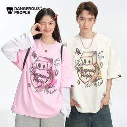 Dangerous People Dangerouspeople薛之谦dsp趣味手绘涂鸦休闲情侣百搭圆领短袖T恤