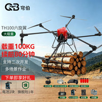穹伯QB 无人机 TH100   载100KG长续航80分 AI四光相机 H4T-25+消防枪30米水带+2发雷达抛投+消防弹4个