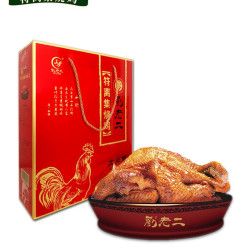 刘老二 符离集刘老二烧鸡土麻鸡礼盒750g*2袋整只鸡卤味熟食安徽宿州特产