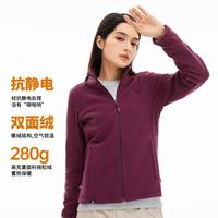 骆驼 抓绒衣女户外早秋保暖打底衫立领加绒抓绒内胆外套