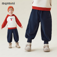 MQDMINI 男童加绒长裤冬季新款 A小熊气球裤深蓝 120