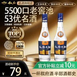 叙府 大曲蓝标 52度浓香型白酒 500ml*2瓶