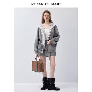 VEGA CHANG 黑白格纹 A字半身裙 S