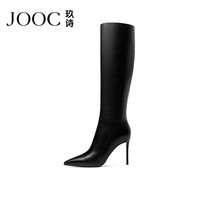 JOOC 女士时装靴 J412095022 经典黑绒里