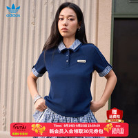 adidas 三叶草女装 26春夏新款户外潮流时尚运动T恤休闲短袖修身POLO衫女