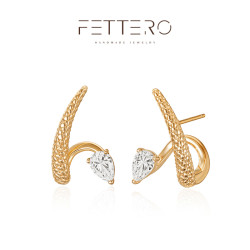 fettero 铜合金耳饰 气质百搭小众简约
