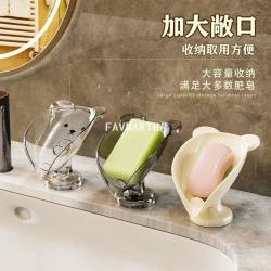 法玛莎 肥皂盒台面沥水免打孔家用轻奢香皂盒卫生间浴室吸盘肥皂盒置物架